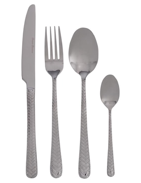Set cubiertos Crown Baccara Modern de acero inoxidable 16 piezas