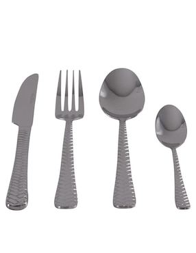 Set cubiertos Crown Baccara Modern de acero inoxidable 16 piezas