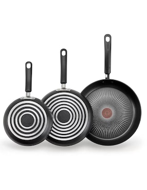Set de sartenes T-Fal de acero inoxidable 3 piezas