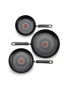 Set de sartenes T-Fal de acero inoxidable 3 piezas