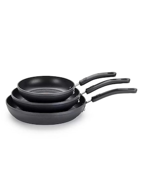 Set de sartenes T-Fal de acero inoxidable 3 piezas