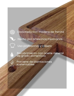Tabla para picar Yañez Mobiliario Rectángular de madera