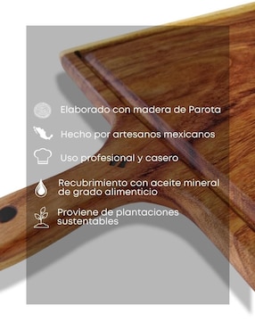 Tabla para picar Yañez Mobiliario Cuadrada de madera