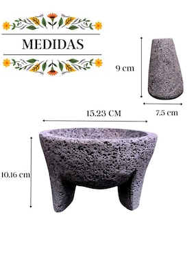 Mortero Elly-Decor Molcajete AZTEC