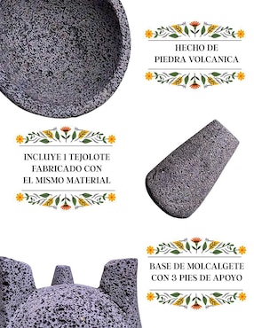 Mortero Elly-Decor Molcajete AZTEC