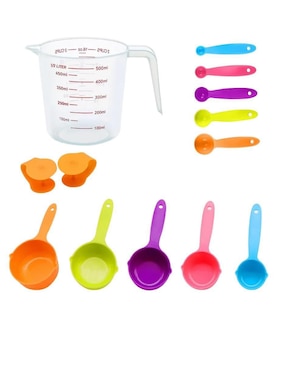 Set cucharas medidoras de plástico 12 piezas