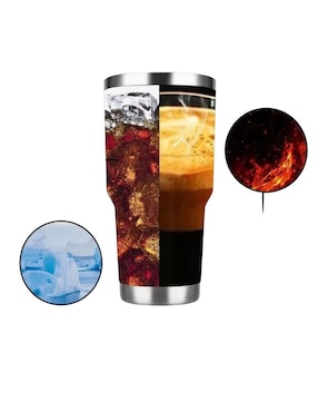 Termo Genérica de acero inoxidable con tapa flip top