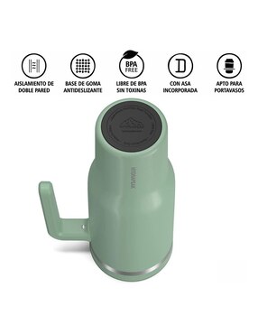 Termo Hydrapeak de acero inoxidable con tapa push pull 1.2 l