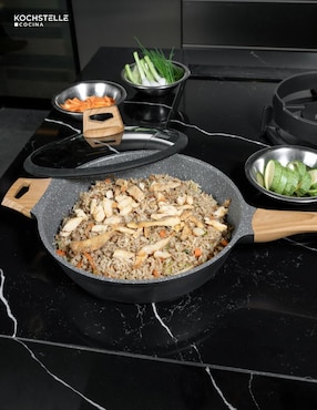 Batería de cocina Kochstelle Wood de aluminio antiadherente combinado 10 piezas