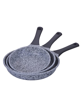 Set de sartenes Kochstelle Granito de aluminio 3 piezas