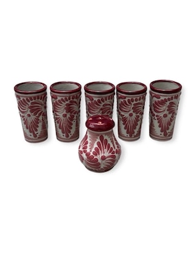 Set de tequileros Zvezda Talavera Talavera con 8 piezas