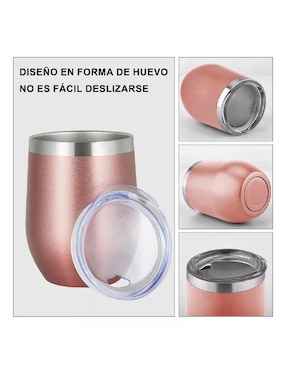 Vaso térmico Genérica de acero inoxidable con tapa rosca 355 ml