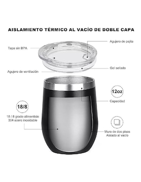 Vaso térmico Genérica de acero inoxidable con tapa rosca