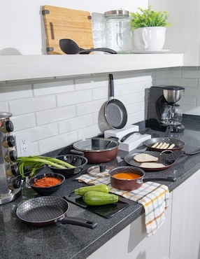 Batería de cocina Cinsa Equipa tu cocina de aluminio antiadherente diamante 15 piezas