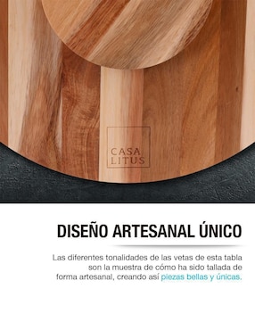 Botanero Casa Litus Giratorio Madera Acacia Bamboo de Madera