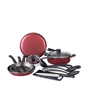 Batería de cocina Cinsa Equipa tu cocina de aluminio antiadherente thermocell 16 piezas