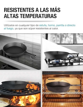 Set de sartenes Casa Litus de hierro fundido 3 piezas