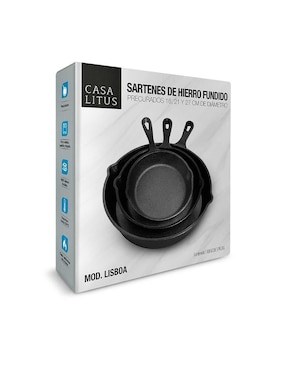 Set de sartenes Casa Litus de hierro fundido 3 piezas
