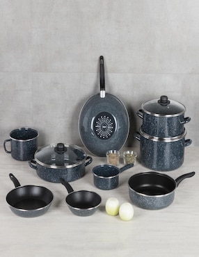Batería de cocina Ekco de acero 12 piezas