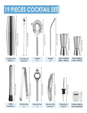 Set bar Genérica de acero inoxidable