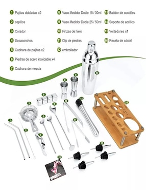 Set bar Genérica de acero inoxidable