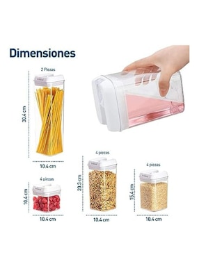 Set contenedores Bluelander de plástico 14 piezas