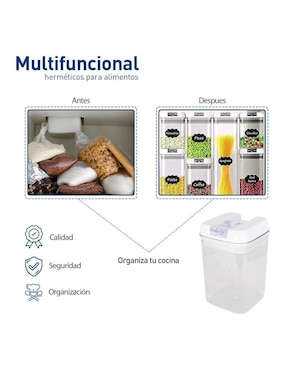 Set contenedores Bluelander de plástico 14 piezas