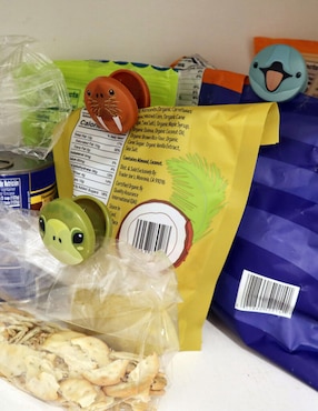 Clip para bolsas Kikkerland de plástico 6 piezas