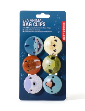 Clip para bolsas Kikkerland de plástico 6 piezas