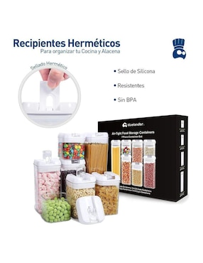 Set contenedores Bluelander de plástico 28 piezas