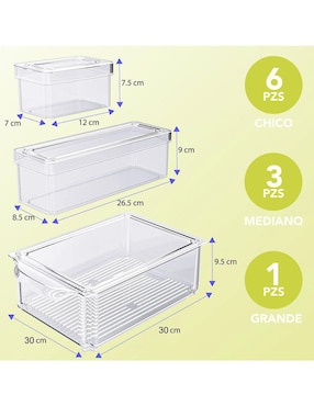 Set contenedores Brandtrendy de plástico 10 piezas