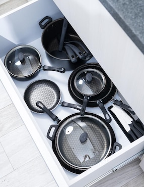 Batería de cocina Cinsa Línea Ahorrador de aluminio antiadherente thermocell 21 piezas