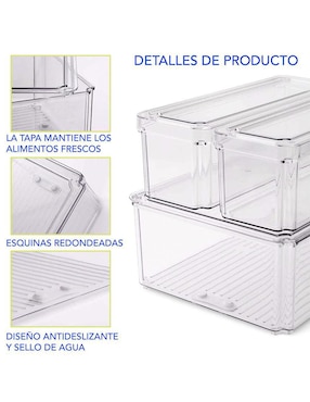Set contenedores Brandtrendy de plástico 12 piezas
