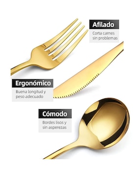 Set cubiertos Genérica de acero inoxidable 24 piezas