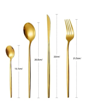 Set cubiertos Genérica de acero inoxidable 24 piezas