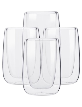 Set vaso Doble Pack Magma Life de vidrio con 4 piezas
