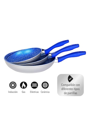 Set de sartenes Flavor Pan de hierro 3 piezas