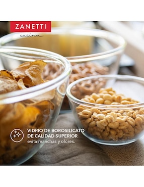Set contenedores Zanetti de vidrio 4 piezas