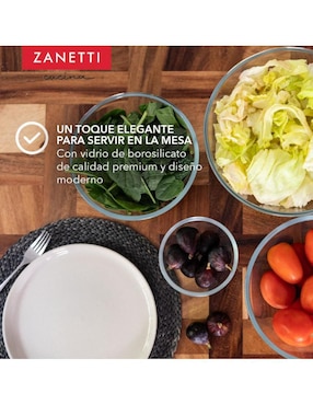 Set contenedores Zanetti de vidrio 4 piezas