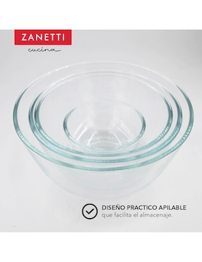 Set contenedores Zanetti de vidrio 4 piezas