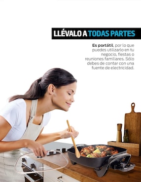 Sartén eléctrico con tapa Redlemon de aluminio