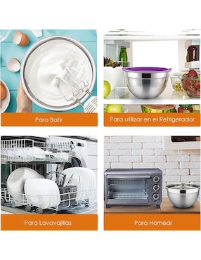 Set tazón Aquila de acero inoxidable