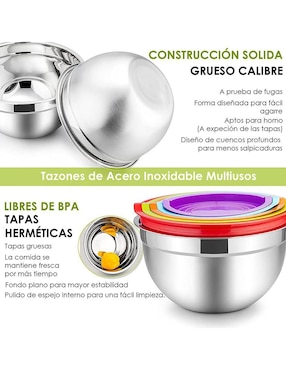 Set tazón Aquila de acero inoxidable