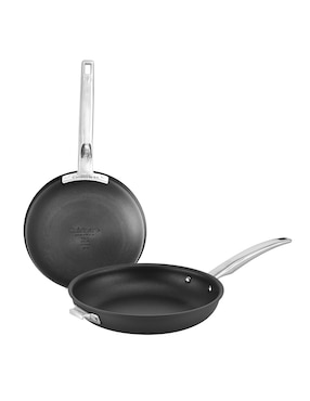 Set de sartenes Cuisinart Smartnest de aluminio anodizado 2 piezas