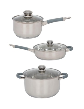 Batería de cocina Colorhome Colorinox12 de acero antiadherente convencional 12 piezas