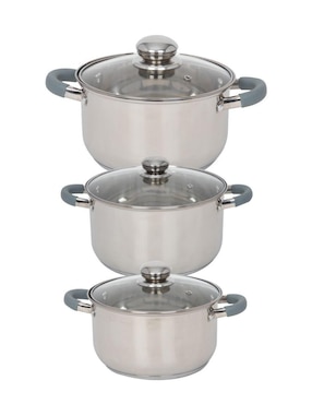 Batería de cocina Colorhome Colorinox12 de acero antiadherente convencional 12 piezas