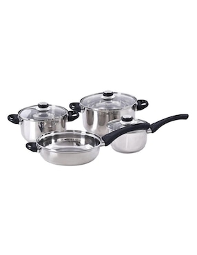 Batería de cocina Colorhome Colorinox7b de acero antiadherente convencional 7 piezas