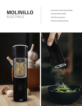 Molino para pimienta Idea Nuova de acero inoxidable