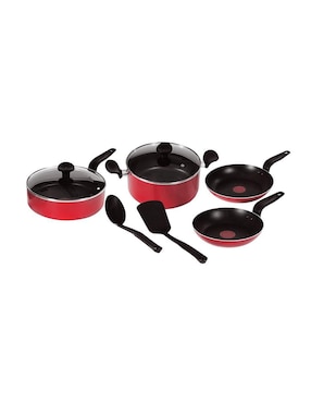 Batería de cocina T-Fal de aluminio antiadherente cerámica 8 piezas