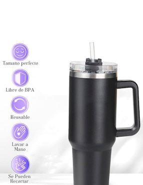 Set popote con limpiador Seviete de silicón con 7 piezas